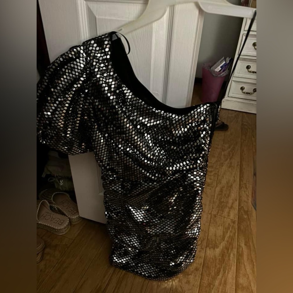 Triple threads sequin dress